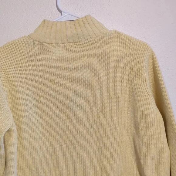 Crazy Horse Knit Yellow zip up floral sweater - Picture 3 of 5
